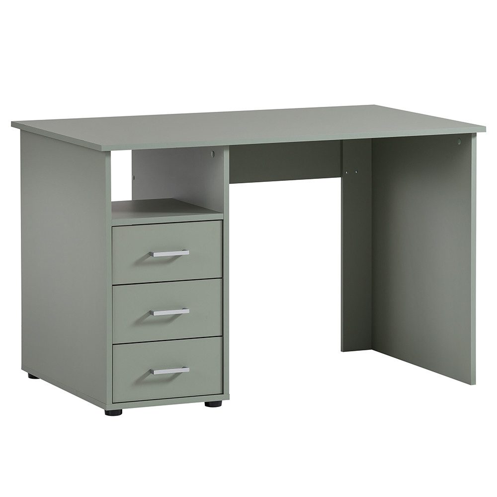 Lomadox Schreibtisch NEVERS-80, grün, 3 Schubkästen, B/H/T ca. 116/74/70 cm