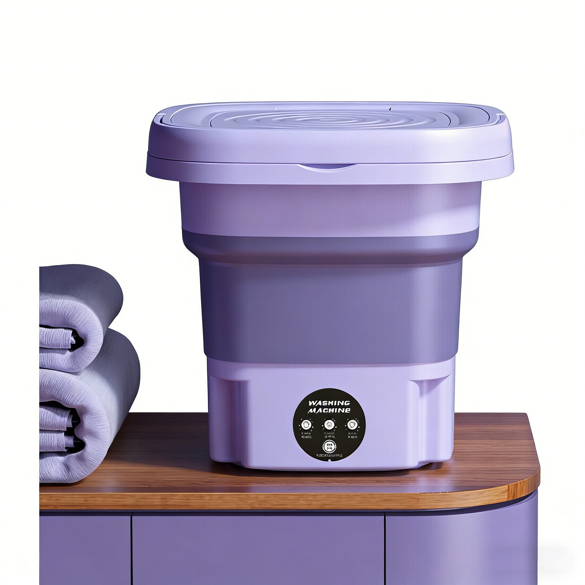 wohnTRAUM24 Wäscheschleuder 8-Liter Mini Waschmaschine, faltbar, mit integriertem Trockner, Tragbare Schleuderfunktion 3 Waschmodi waschmaschine