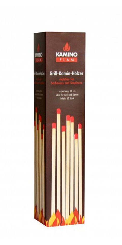 Kamino Flam Stabanzünder Grill-Kaminhoelzer 50 Stück 20cm lang (50-St)