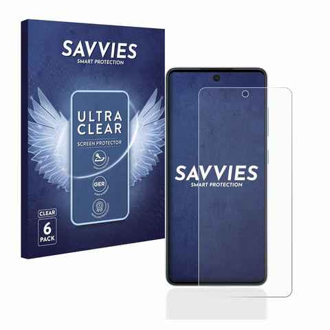 Savvies Schutzfolie für Samsung Galaxy A52 5G, Displayschutzfolie, 6 Stück, Folie klar