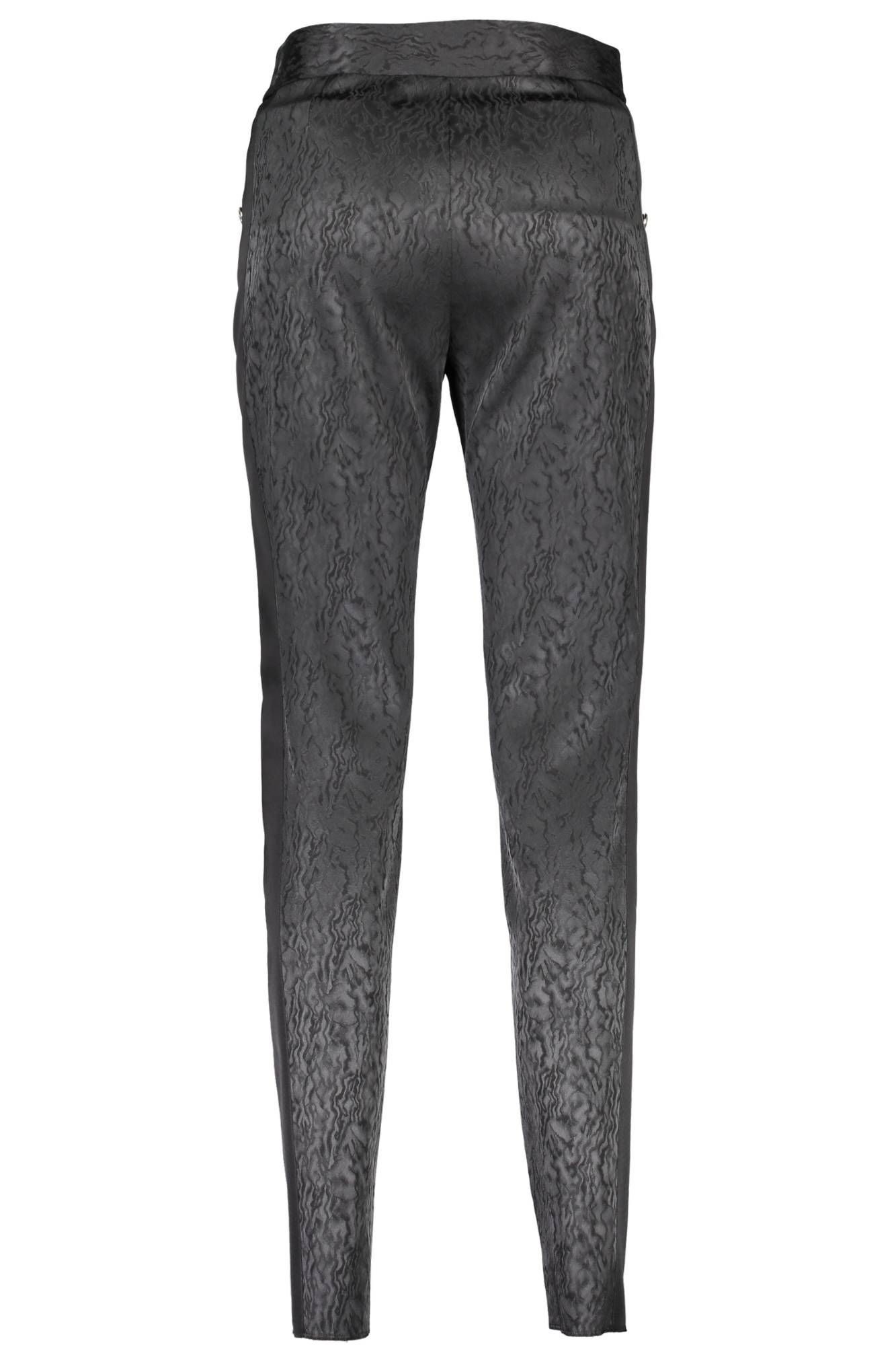 Just Cavalli 5-Pocket-Hose Elegante Damenhose in Schwarz mit Logo, Taschen und Reißverschluss