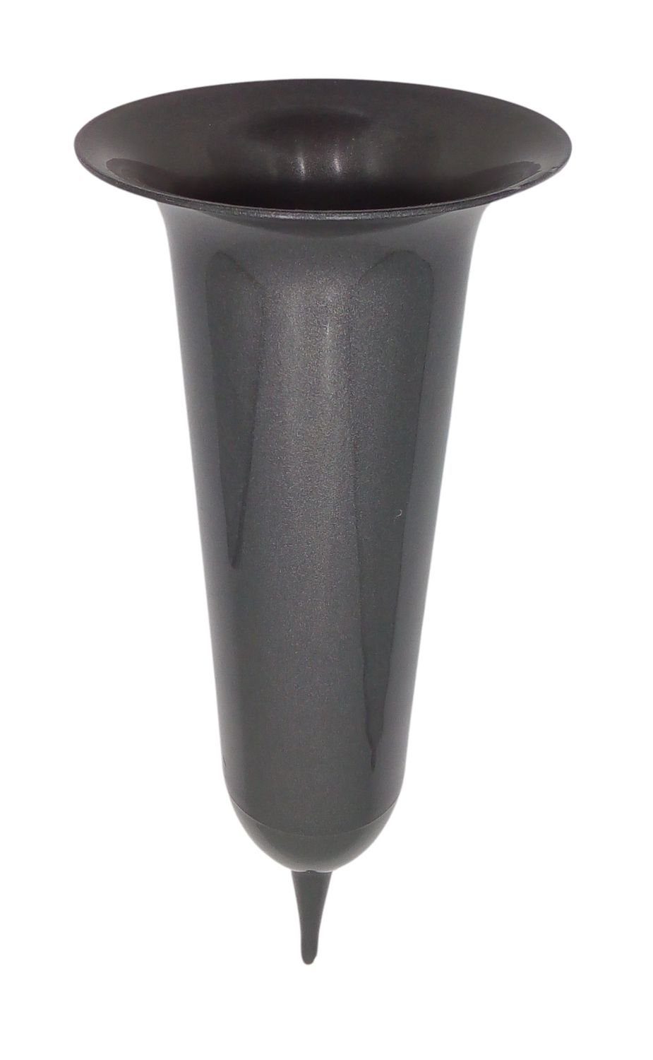 BURI Dekovase Grabvase silber Friedhofsvase Grabmalvase Grabdekoration Grab günstig online kaufen