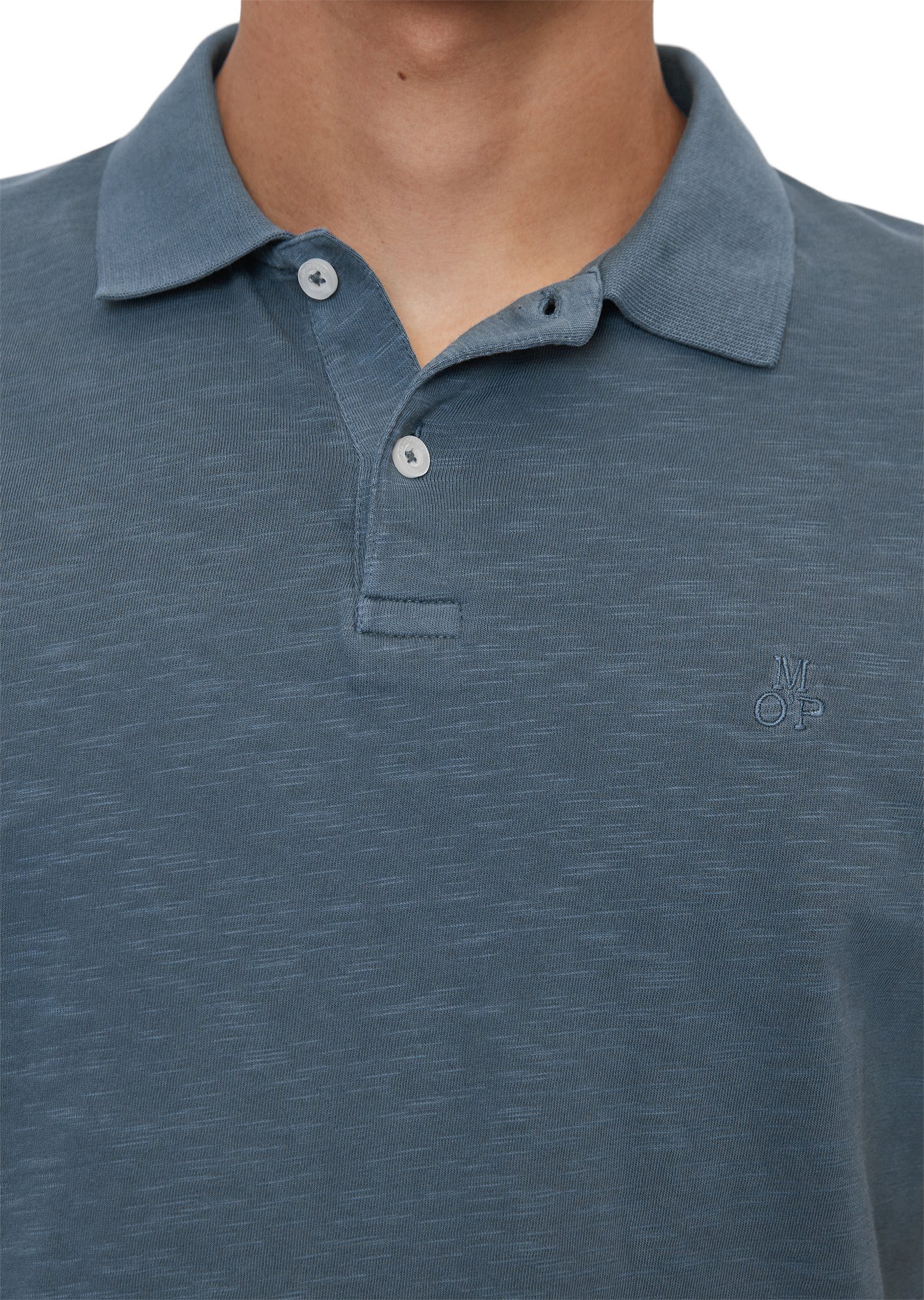 Marc blau in Poloshirt Slub-Jersey-Qualität O'Polo softer