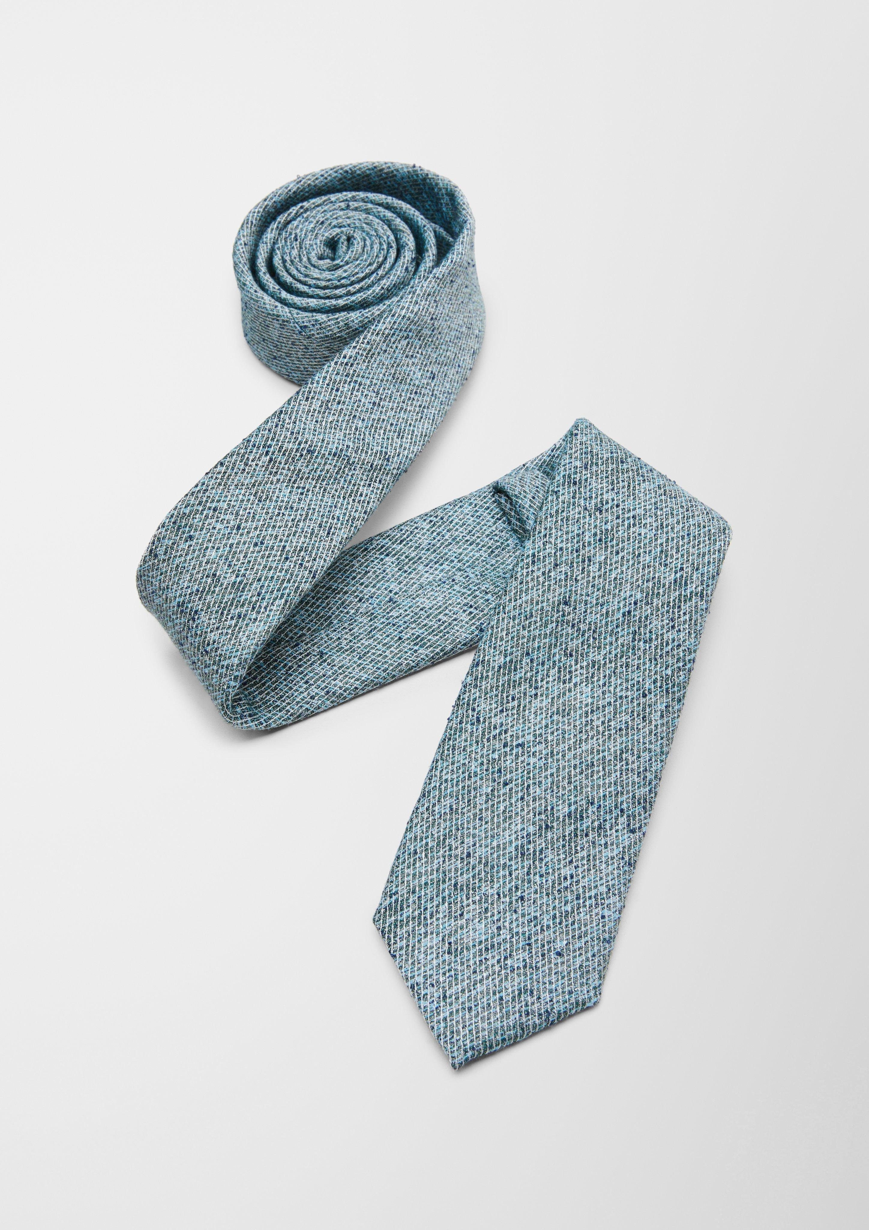Krawatte s.Oliver Satin-Bindung tannengrün in Krawatte