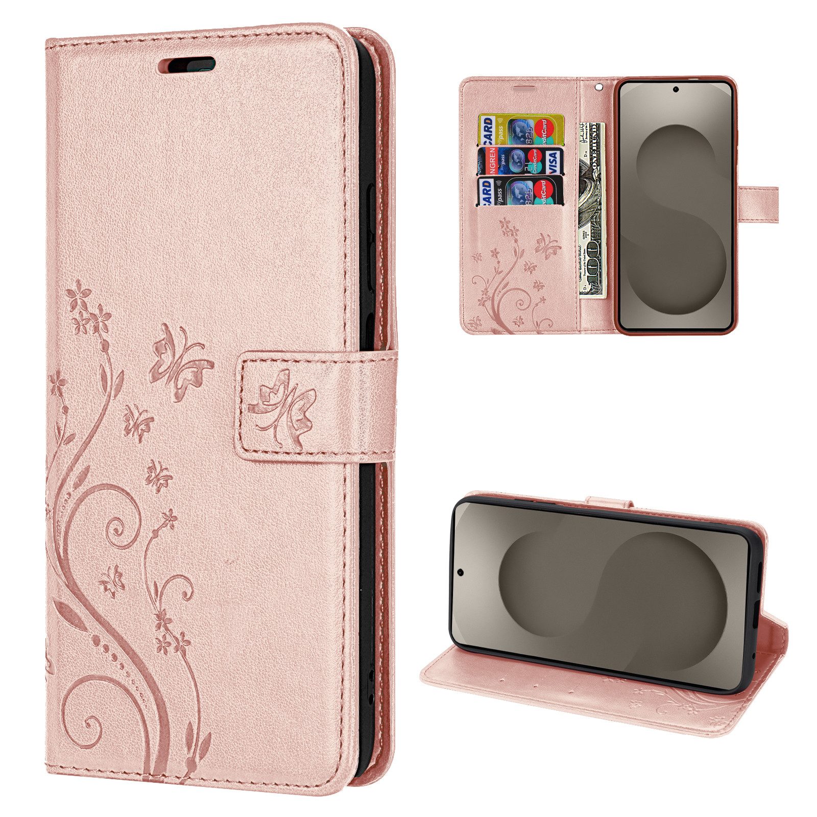 betterfon Handyhülle für Samsung Galaxy S26 Hülle Wallet Case Kartenfächern, Hergestellt aus PU-Leder & weichem TPU