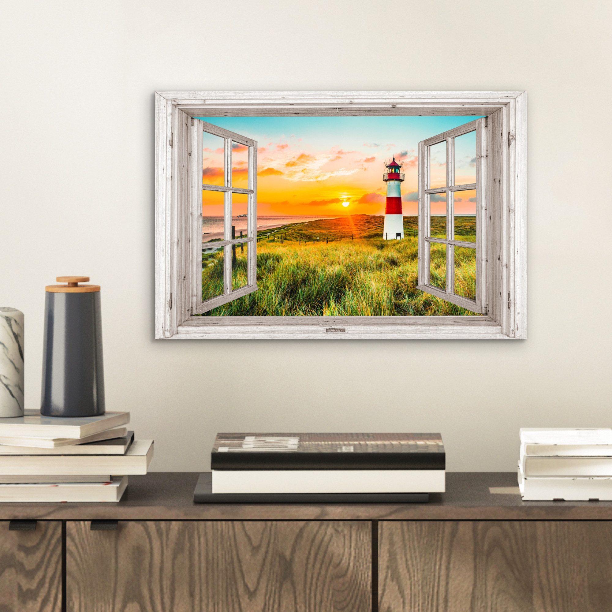 MuchoWow Metallbild Ansichten - Leuchtturm - günstig online kaufen