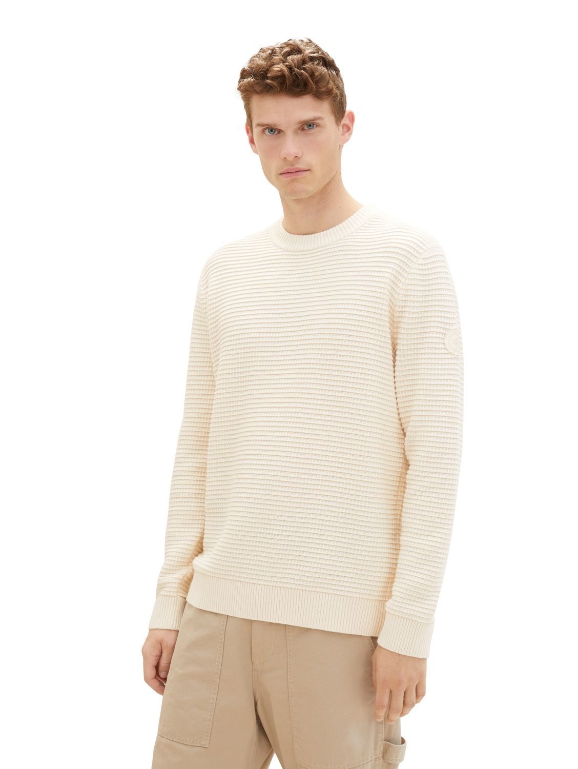 Strickpullover STRUCTURED CREWNECK KNIT