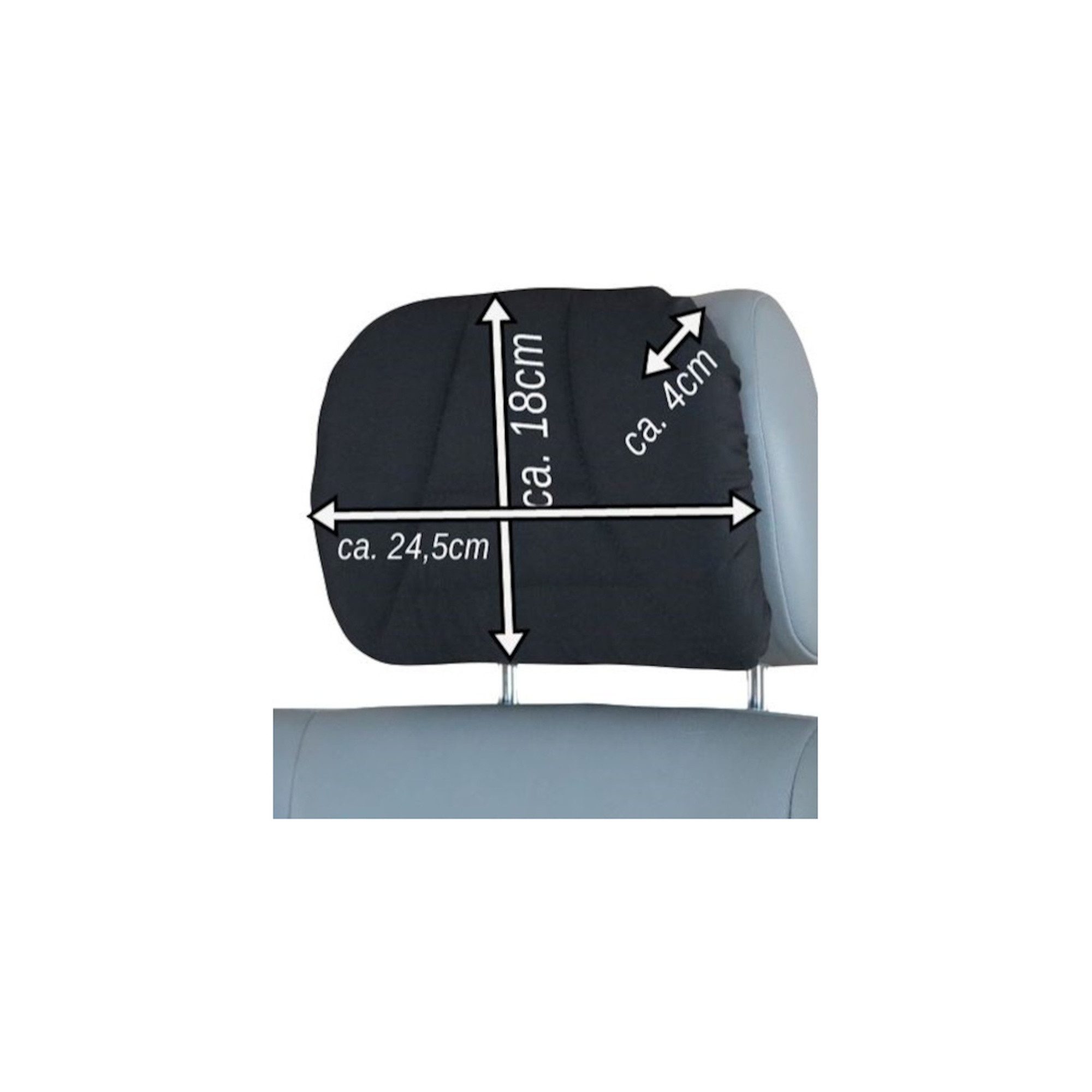 SITBACK Nackenkissen Sitwell Neck Kopfstütze Stoff schwarz