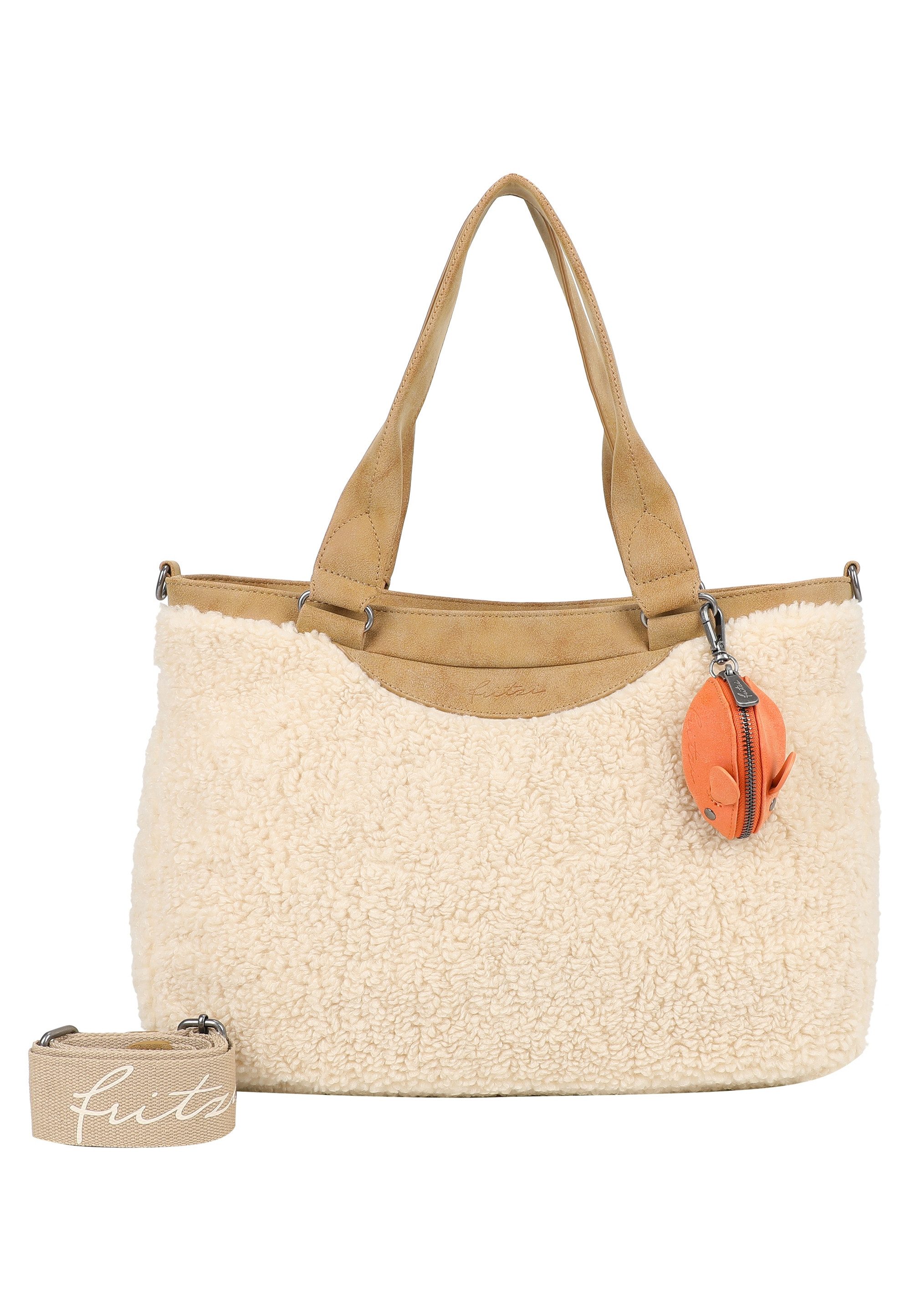 Fritzi aus Preußen Henkeltasche Teddy Black, aus kuscheligem, veganem Teddy-Material