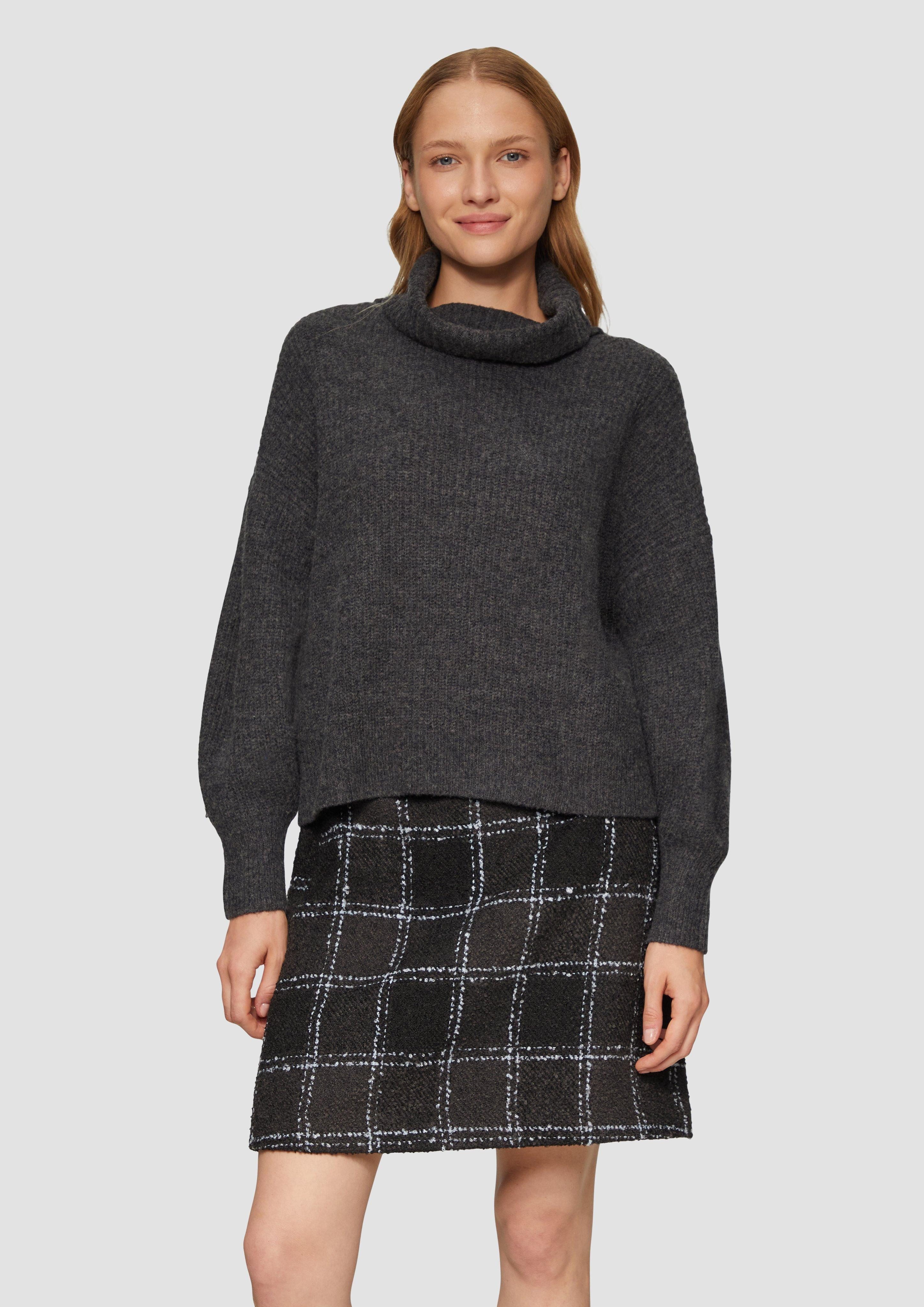 Strickpullover Oversized Pullover mit Rollkragen