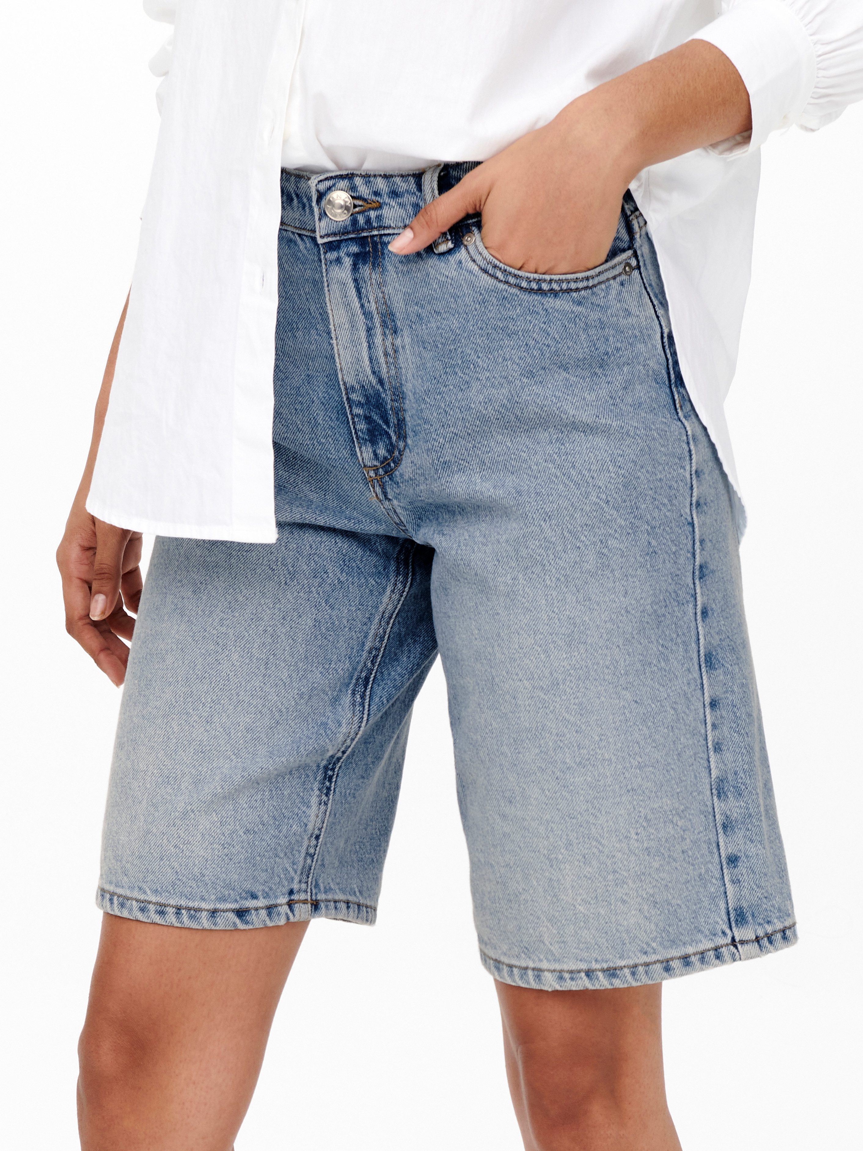 ONLY Jeansshorts ONLSONNY HW WIDE DNM SHORTS NOOS Baumwolle, regular fit, High Waist