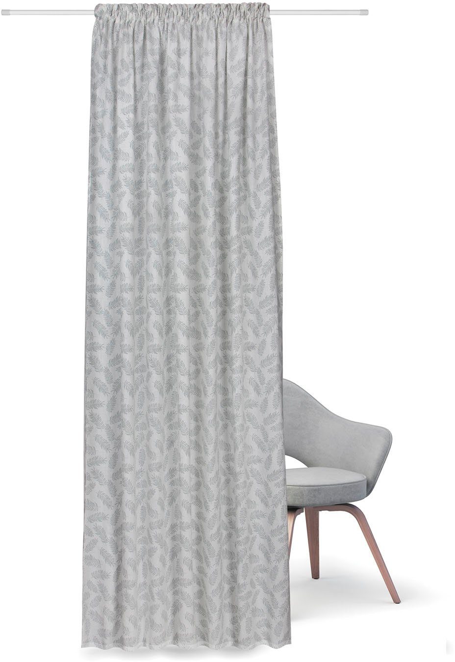 Gerster Gardine Lana (1 St), Kräuselband, blickdicht, Wirkware, Fertigschal aus Baumwolle