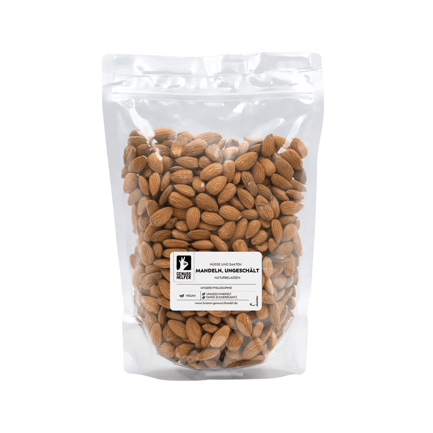 Bremer Gewürzhandel Nüsse Mandeln, ungeschält, ganz, Großpackung, 1000 g