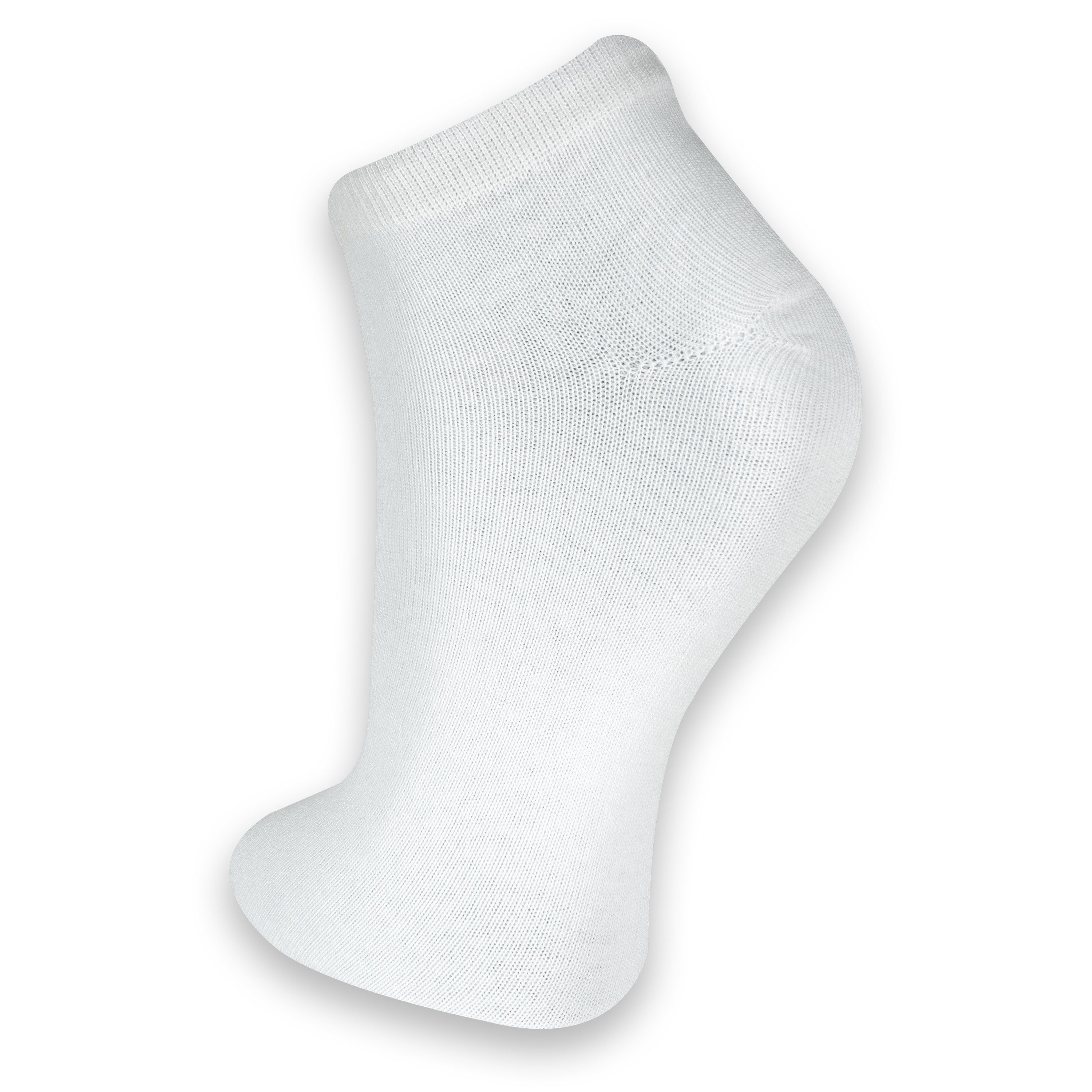 Sneaker Weiß bis Damen (12-Paar) Paar Kurzsocken 60 12 Freizeit Baumwolle Socken TEXEMP Herren Strapazierfähig