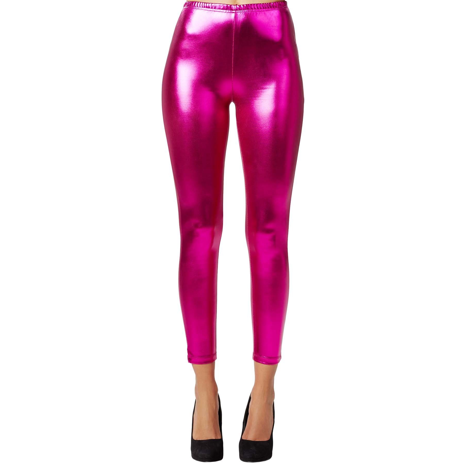 dressforfun Leggings Enghose, Für viele Outfits & Anlässe, Lange Leggings im (Stretchhose, Konfektionsgröße L in pink) Gummibund mit Raffung am oberen Ende, Sehr elastisches Material