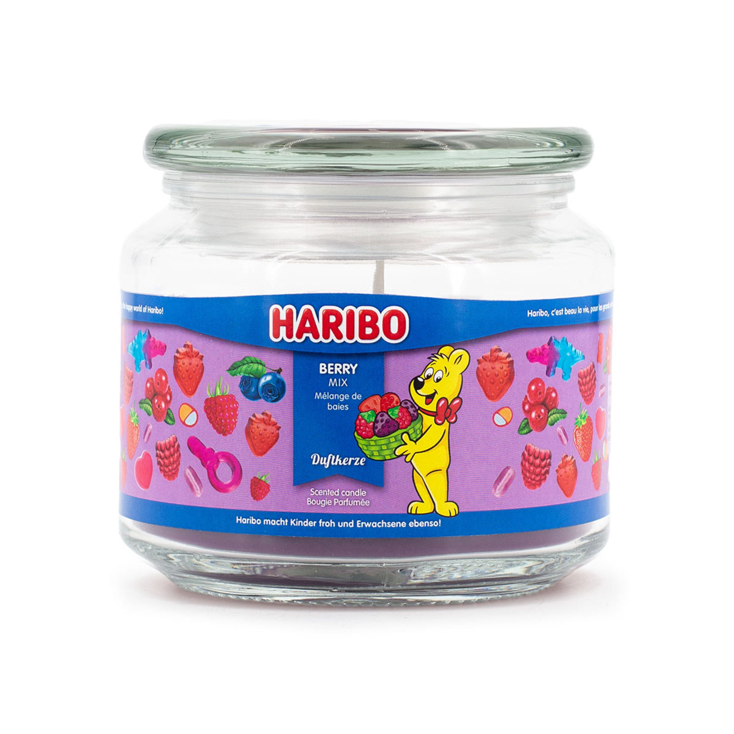 HARIBO Duftkerze Haribo™ Duftkerzen 300g Glas, Berry Mix