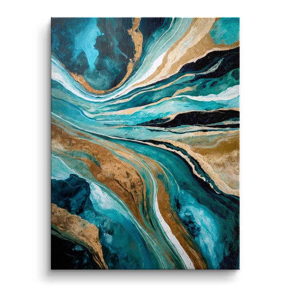 DOTCOMCANVAS® Leinwandbild Flowing Through Time, Leinwandbild flowing through time abstrakt Kunstdruck Wandbild