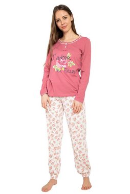 Consult-Tex Pyjama Damen Pyjama Schlafanzug DW901 (Spar-Set) mit Ziernähten und Paspelierungen