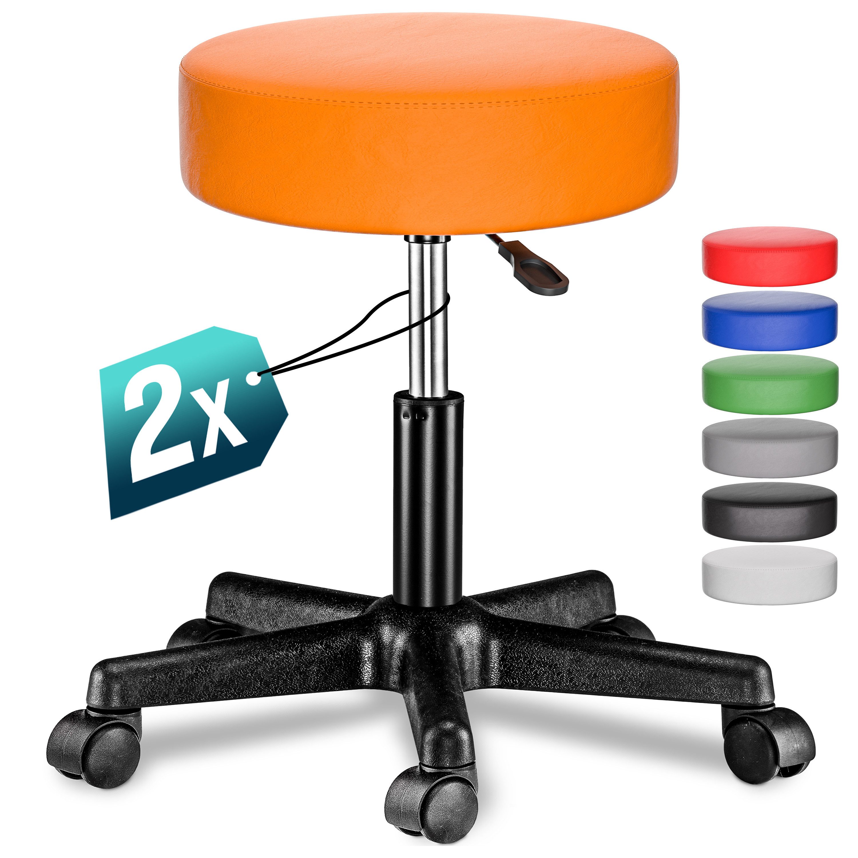 Casaria Drehhocker, Höhenverstellbar 10cm Polsterung 46-60cm günstig online kaufen