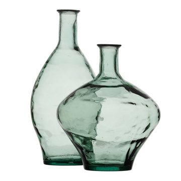 Bigbuy Dekovase Vase Recyceltes Glas grün 28 x 28 x 60 cm