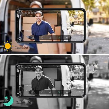 GelldG Türklingel Mit Kamera 2K HD Kabellose Video Doorbell, smarte Türklingel