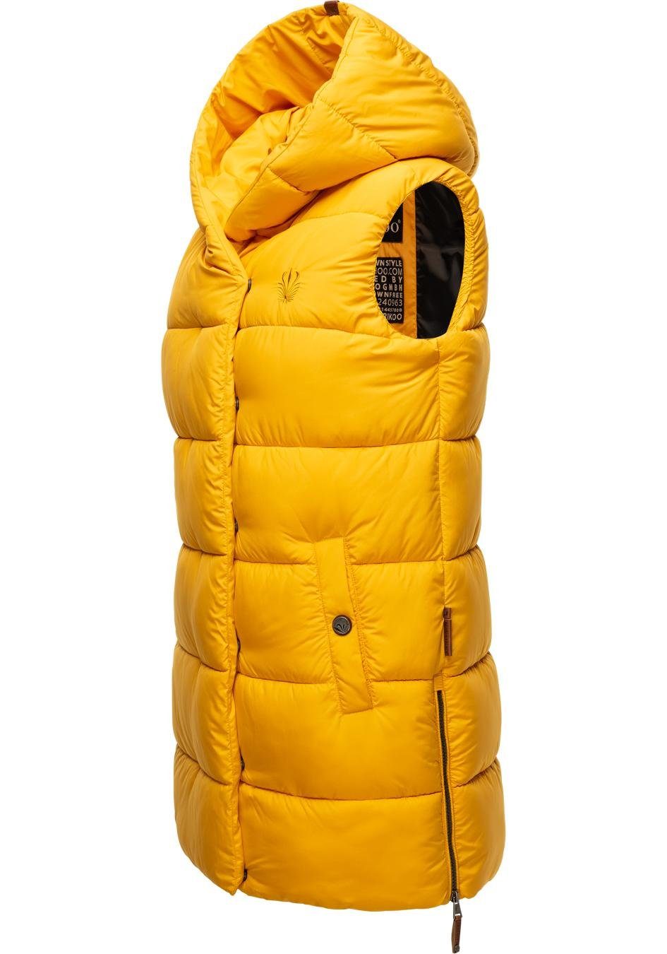 Navahoo Steppweste Madilynaa stylische ärmellose Damen Weste mit Kapuze