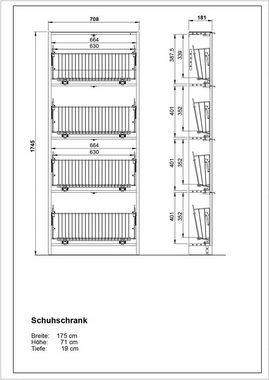 GERMANIA Schuhschrank Valderas