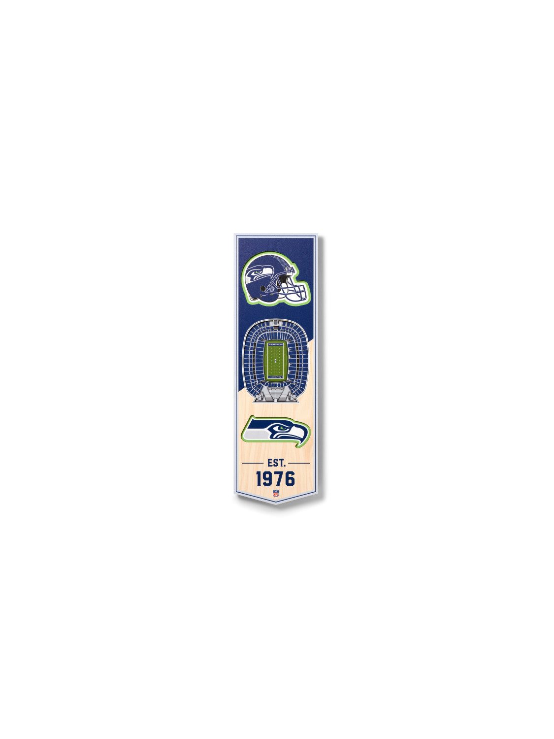 Seattle Seahawks Wanddekoobjekt Seattle Seahawks 3D Stadium Banner