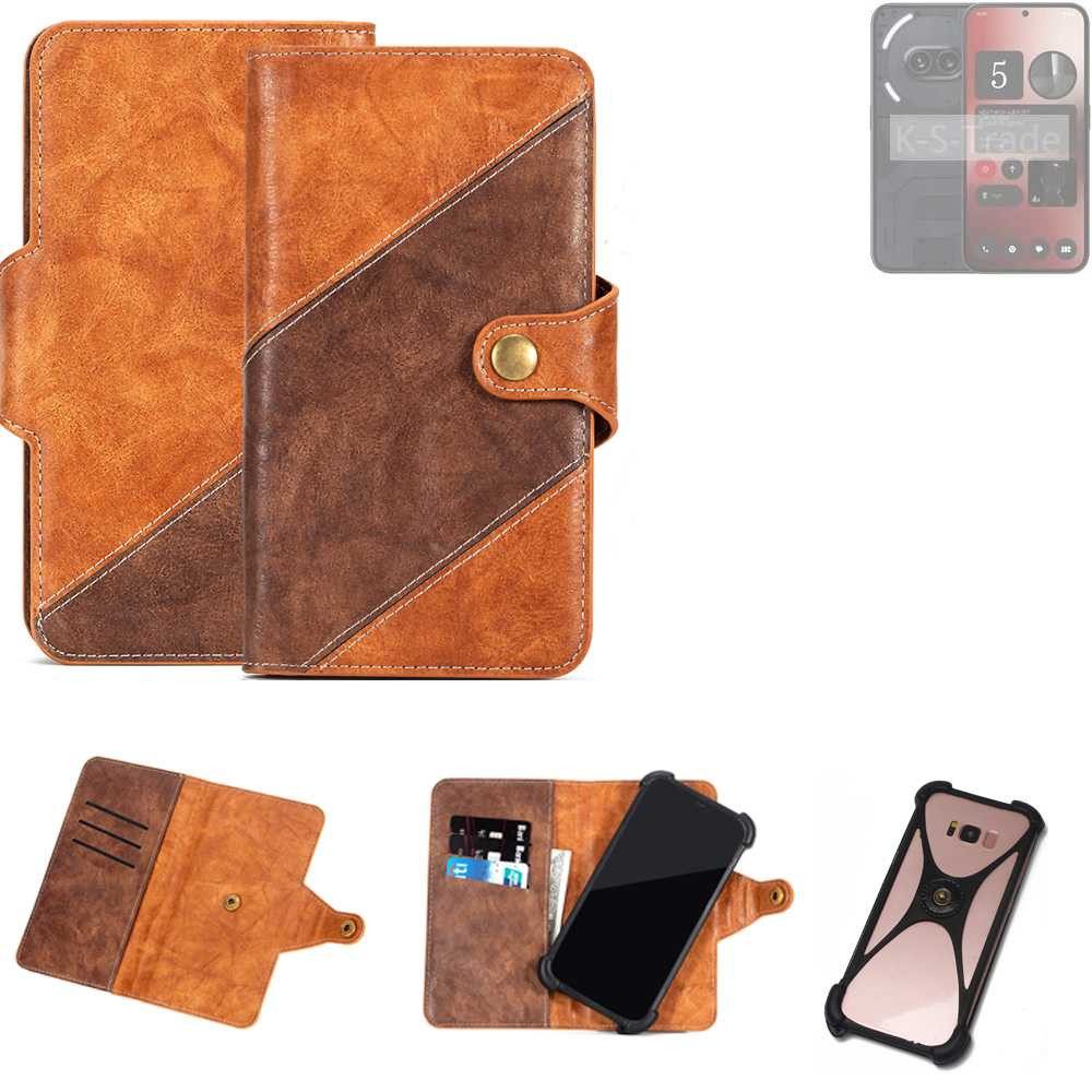 K-S-Trade Handyhülle für Nothing 2a, Handyhülle Schutzhülle Bookstyle Case Wallet-Case Cover