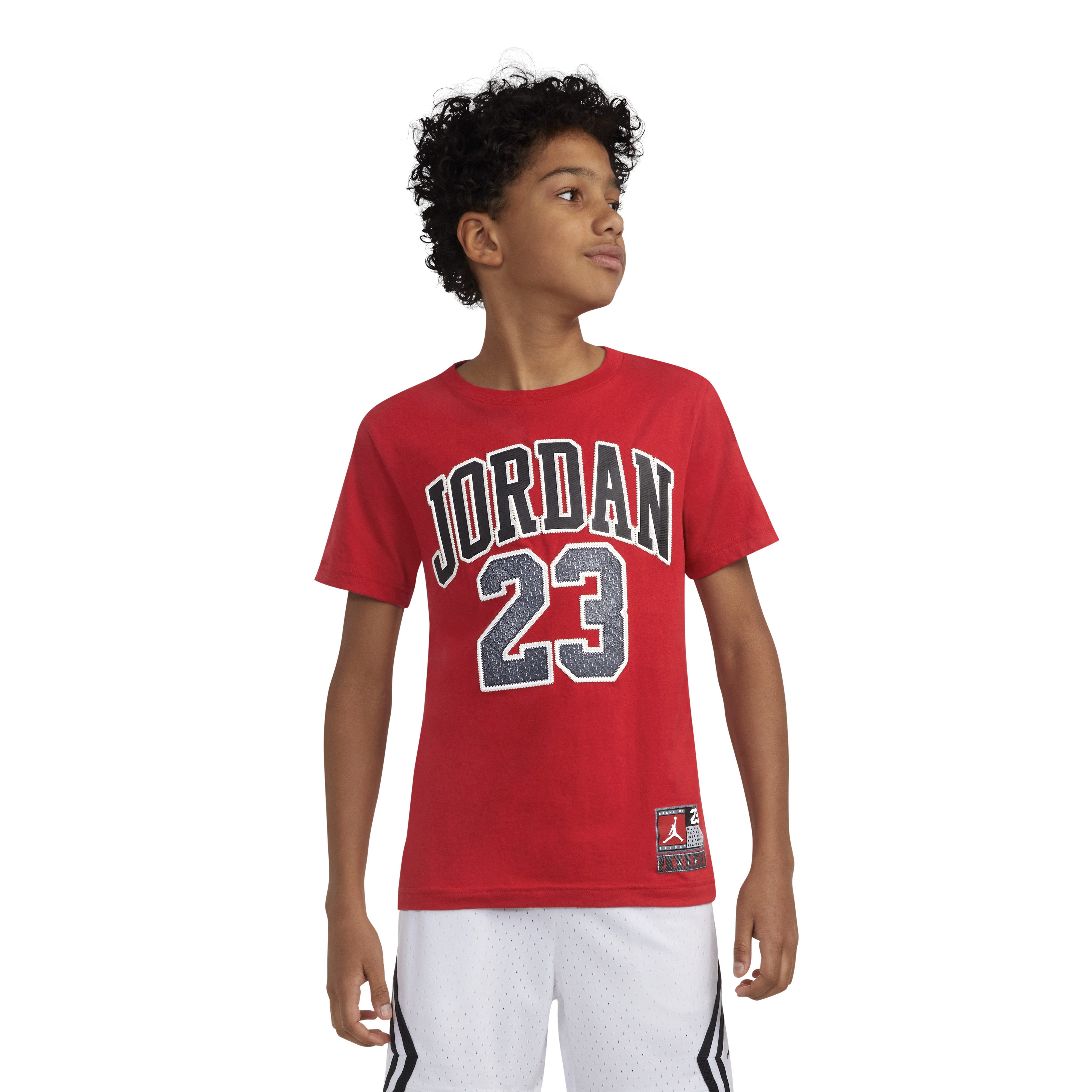 Jordan T-Shirt PRACTICE FLIGHT SS TEE mit Jordan-23-Schriftzug, Kurzarmdesign, aus Baumwolle und Polyester