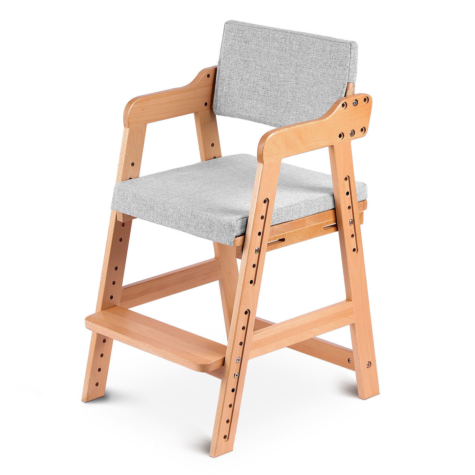 OUNUO Esszimmerstuhl Holz Stuh Lehnstuhl Küchenstuhl mit Armlehne für Wohnz günstig online kaufen