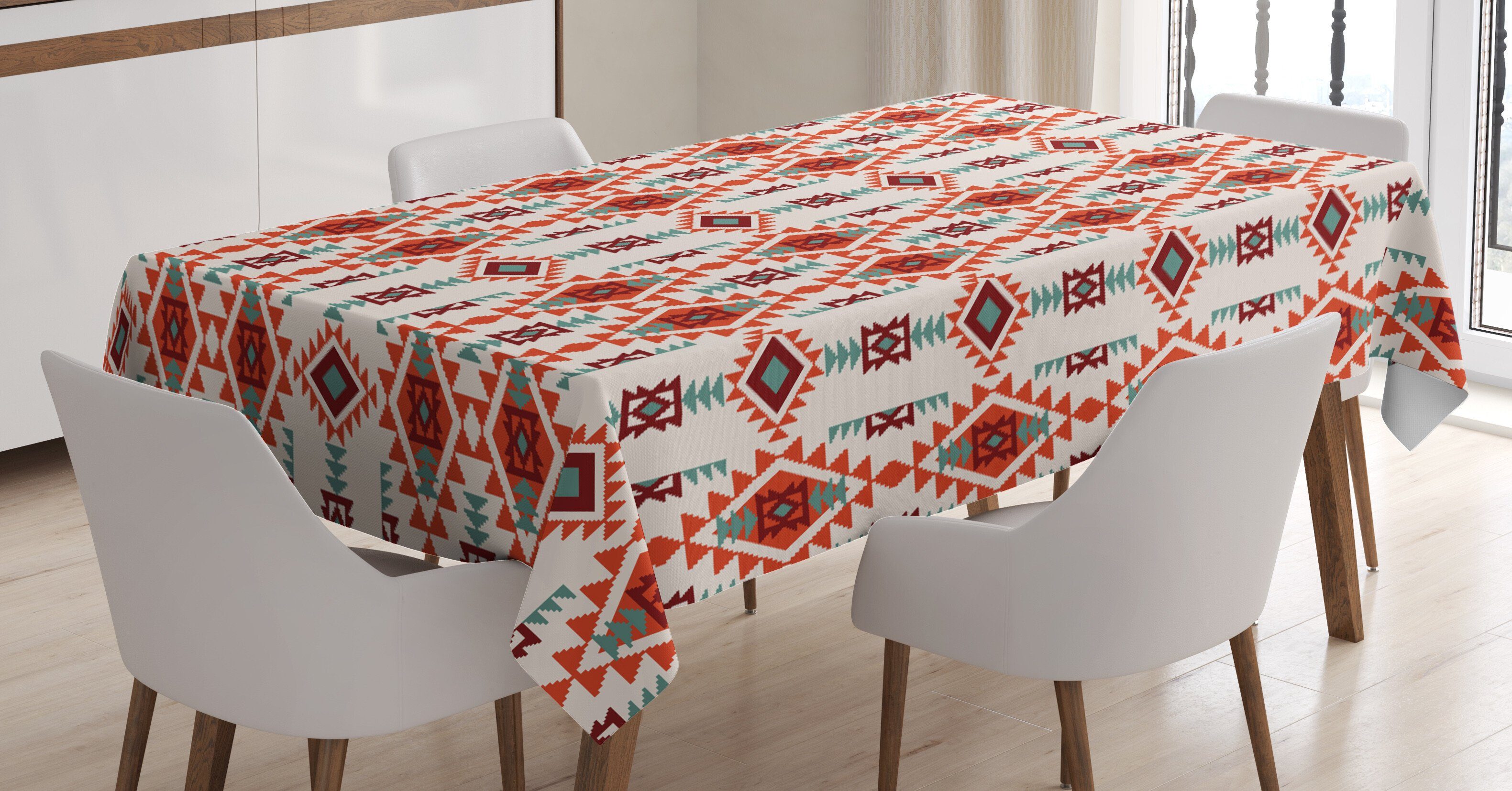Abakuhaus Tischdecke geeignet Aztec Für Farbfest Waschbar Klare Außen Volkskunst Bereich Farben, südwestlich den