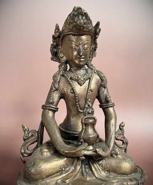 Asien LifeStyle Buddhafigur Buddha Figur Bronze Amitayus Indien Skulptur