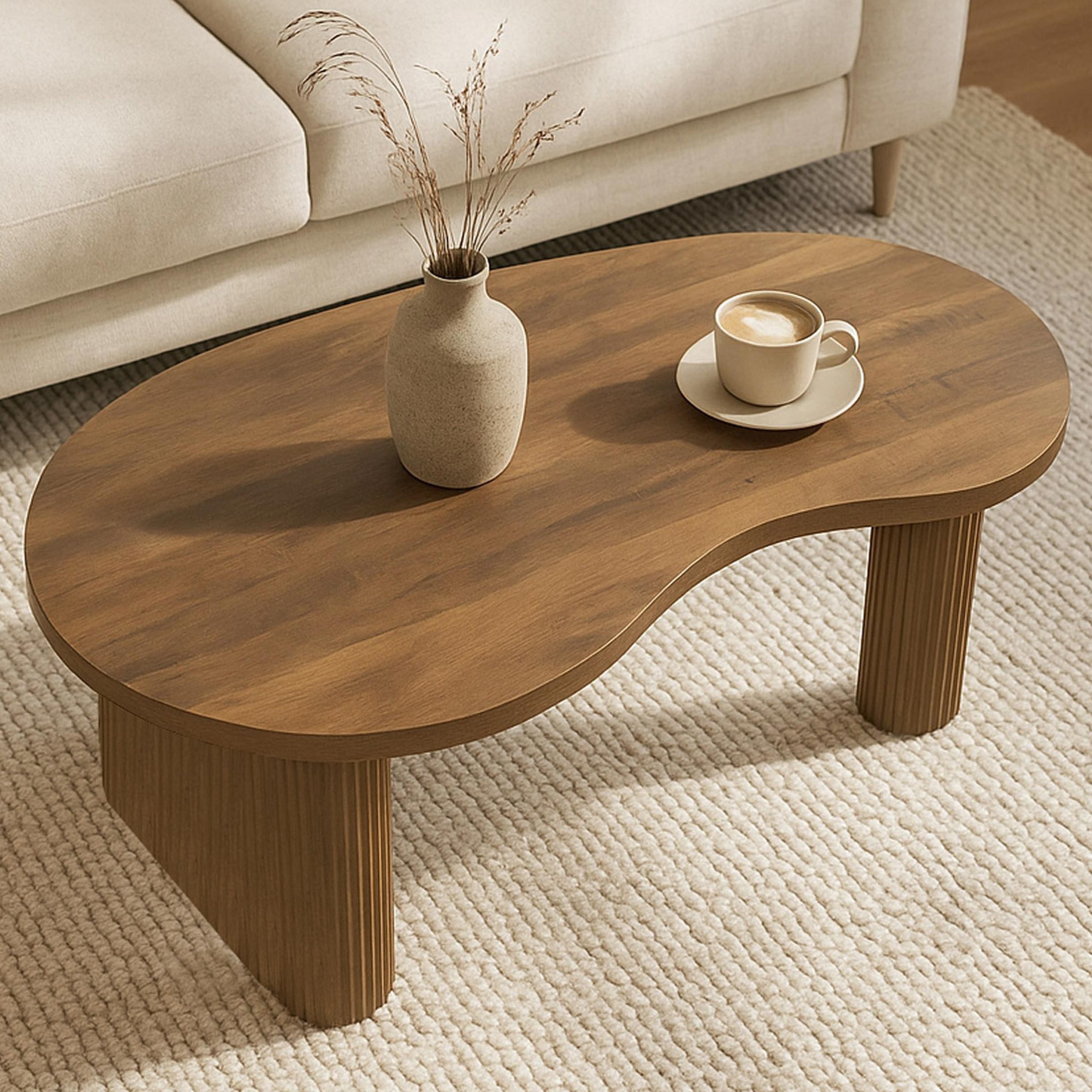 MCW Couchtisch MCW-O29, Inklusive Fußbodenschoner