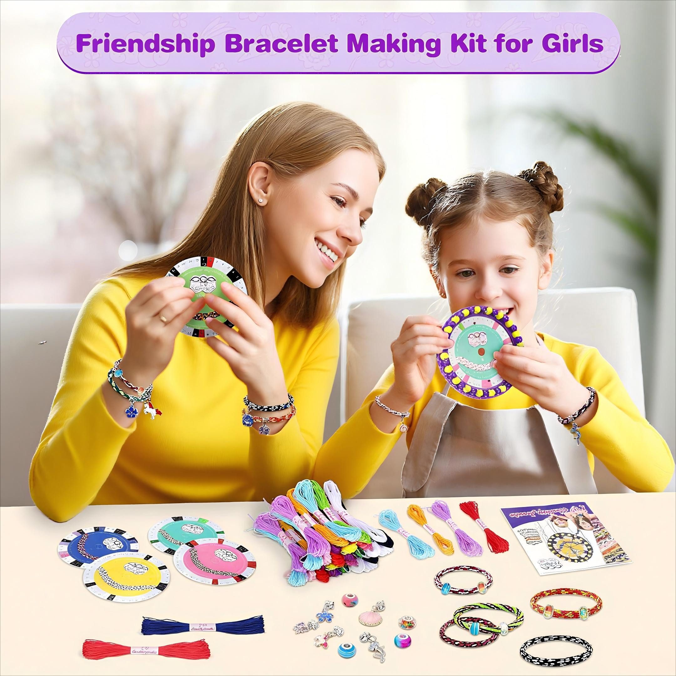 POPOLIC Kreativset Freundschaftsbänder Bastelset für Mädchen, (1-tlg), 6-12DIY Kunst und Bastelspielzeug Weihnachten Burtstagsgeschenke