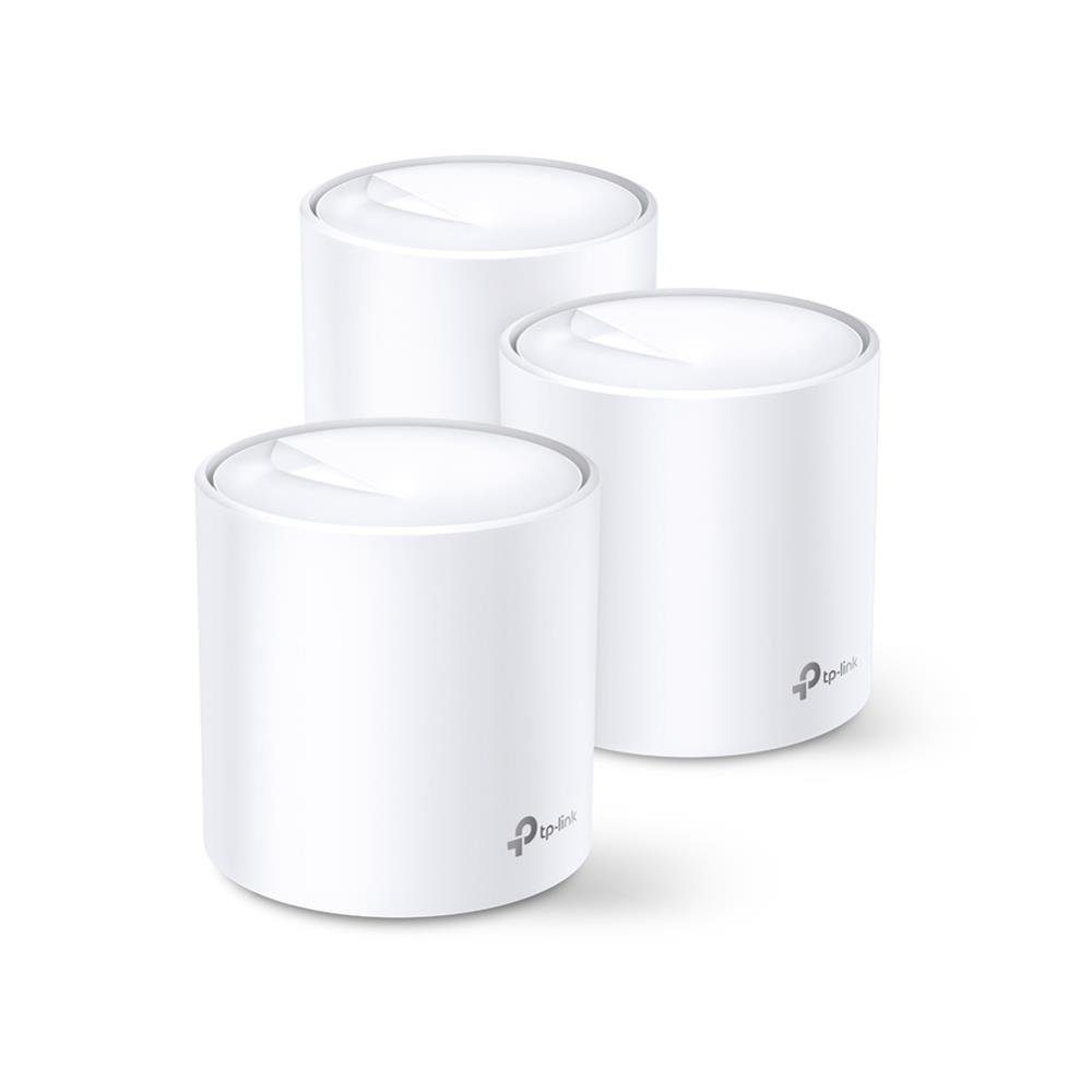 TP-Link Deco X20 (3-pack) WLAN-Repeater, AX1800 Dualband Wi-Fi 6 Router Reichweite bis zu 538 m², Weiß