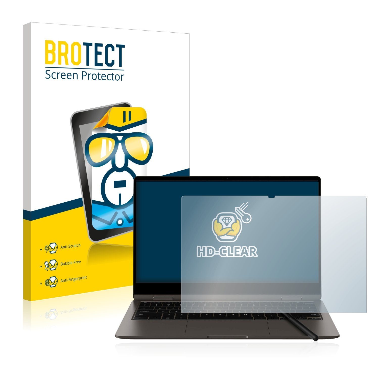 BROTECT Displayschutzfolie Schutzfolie für Samsung Galaxy Book3 360 13", Displayschutz Schutz Folie Klar Transparent