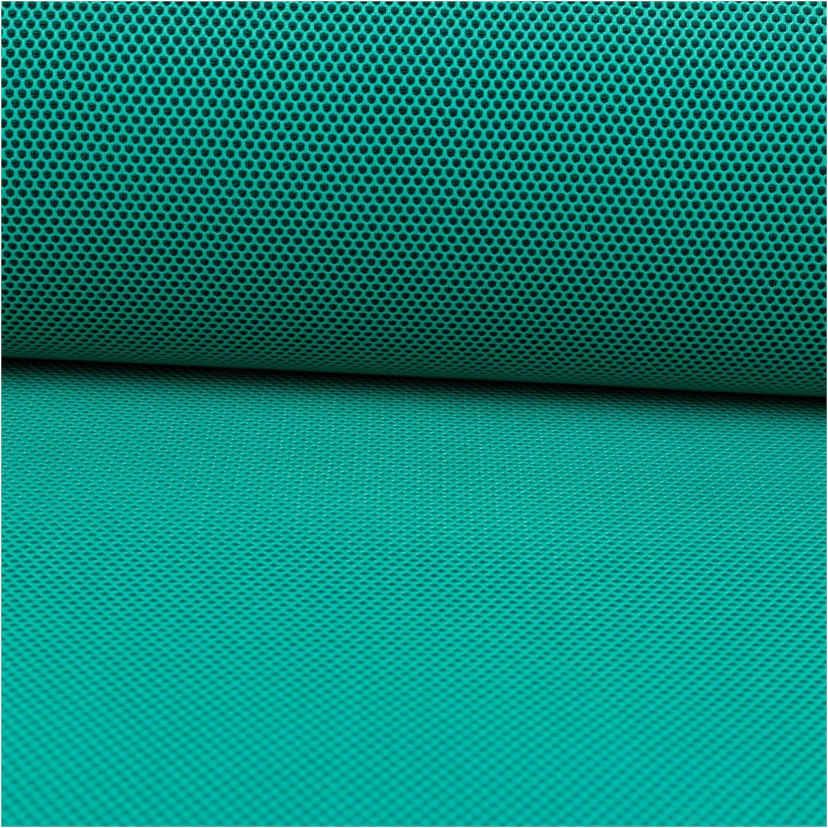 Swafing Stoff Mesh Stoff 3D Wabenstruktur aqua schwarz – 150 cm, Martindale 30.000, atmungsaktiv