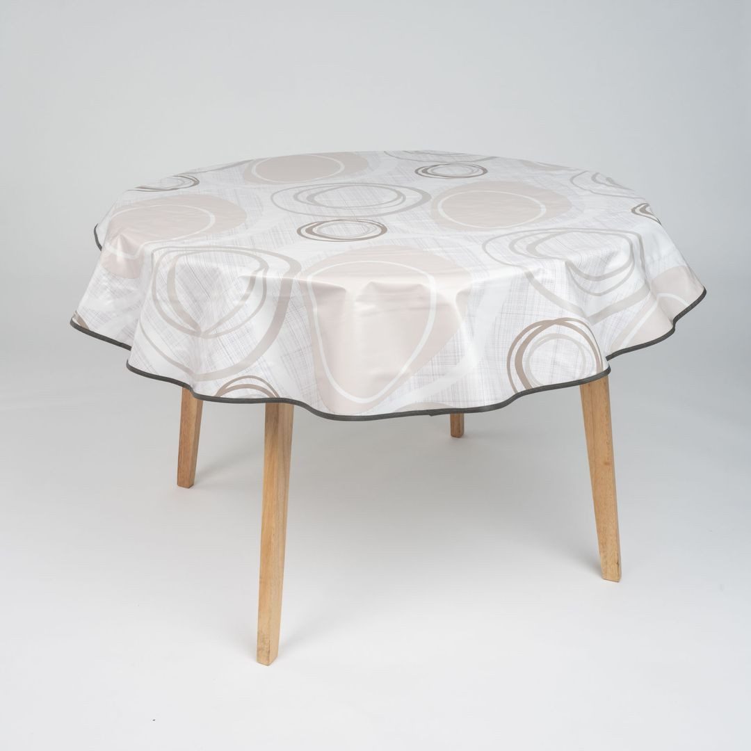 laro Tischdecke 160cm runde Wachstuchtischdecke Saum-Eingefasst günstig online kaufen