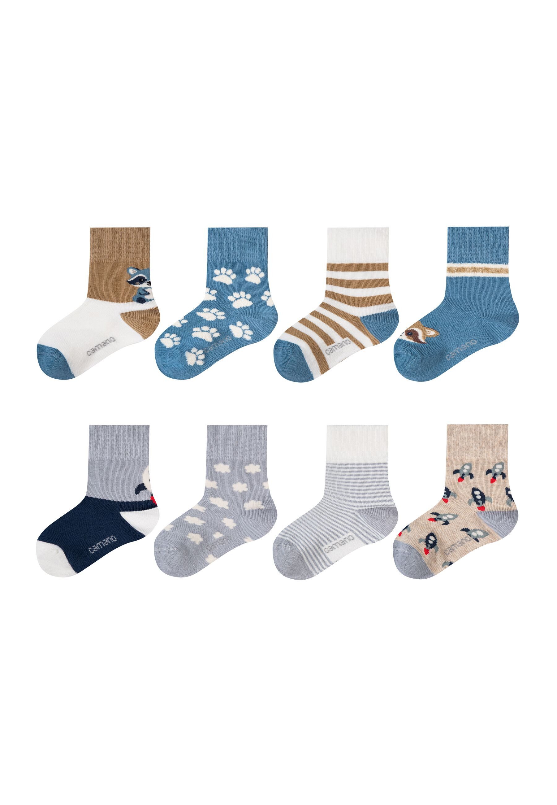 Camano Socken 8er Pack 8er Pack Aus OCS zertifizierter Baumwolle, Ohne einengenden Gummibund