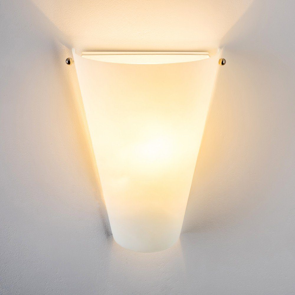 Lichteffekt Innen »Varzo« mit hofstein Leuchtmittel, weiß, Metall/Glas moderne mit aus 1xE27, Wandleuchte moderne Down-Effekt, in ohne Up Wandlampe & Wandlampe