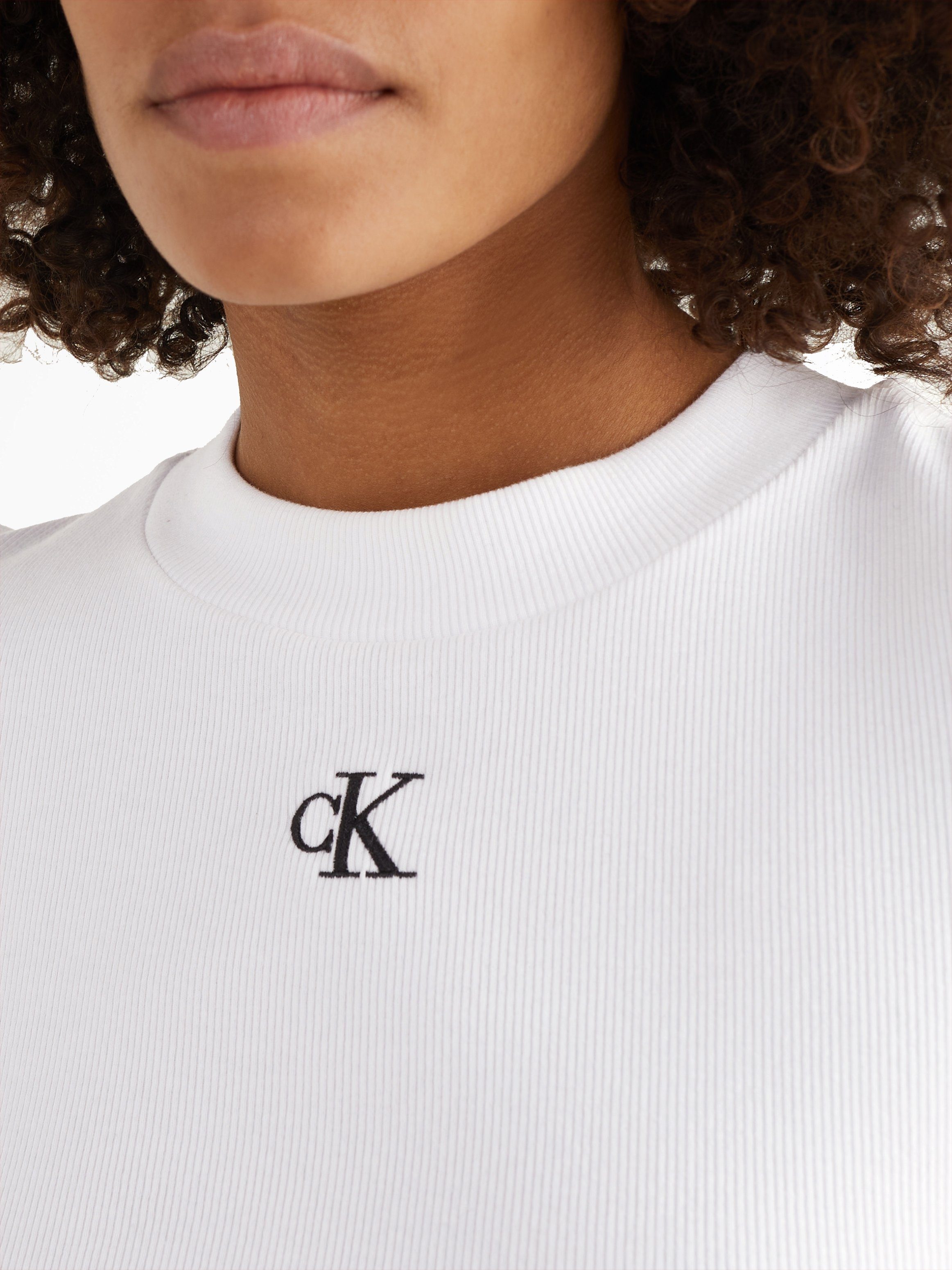 Calvin Klein Jeans T-Shirt CK RIB BABY TEE in kurzer Form
