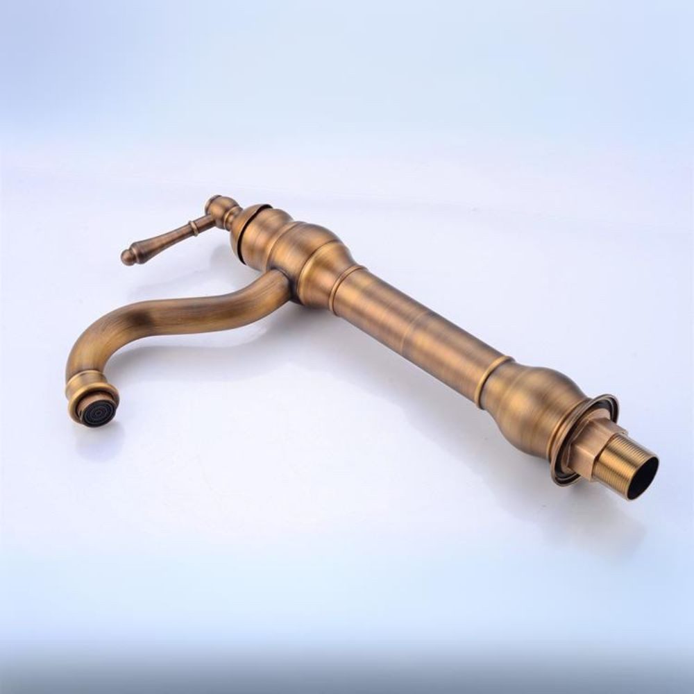 Kinaree Badarmatur Retro Messing Wasserhahn SUAM Messing, gebürstet