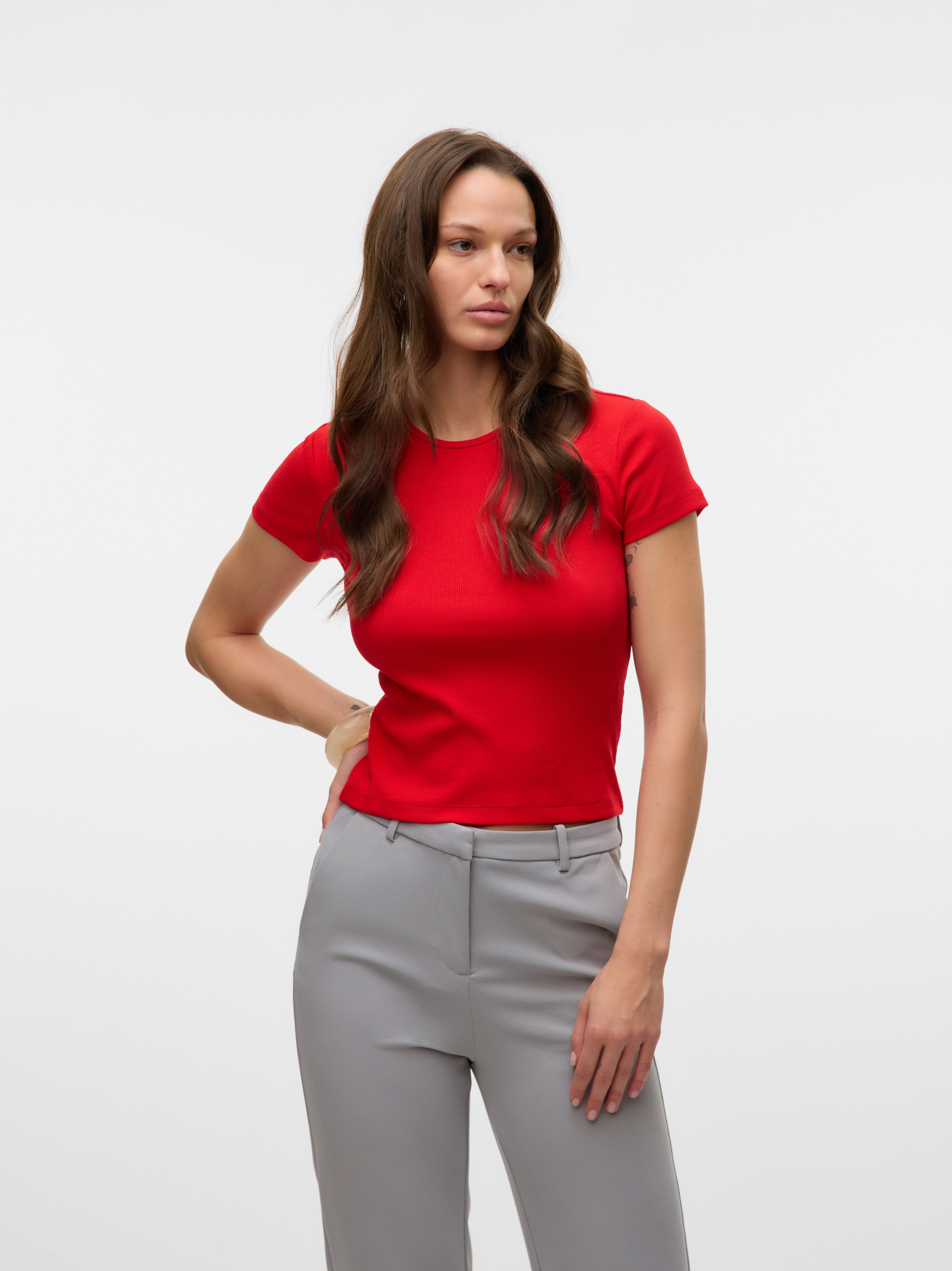 Vero Moda Rundhalsshirt VMCHLOE SS SHORT günstig online kaufen