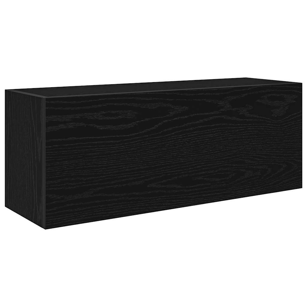 vidaXL Schrankmodule Bad-Wandschrank Schwarz 80x25x30 cm Holzwerkstoff günstig online kaufen