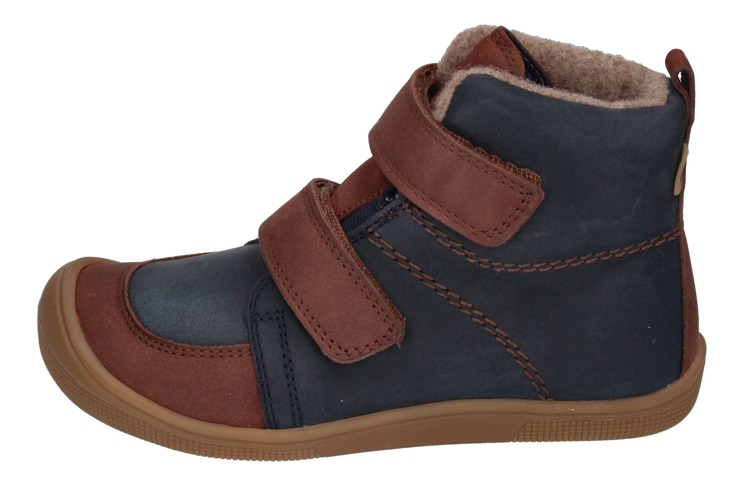KOEL KARO TEX FELT extra weit Barfußschuh Navy Brown