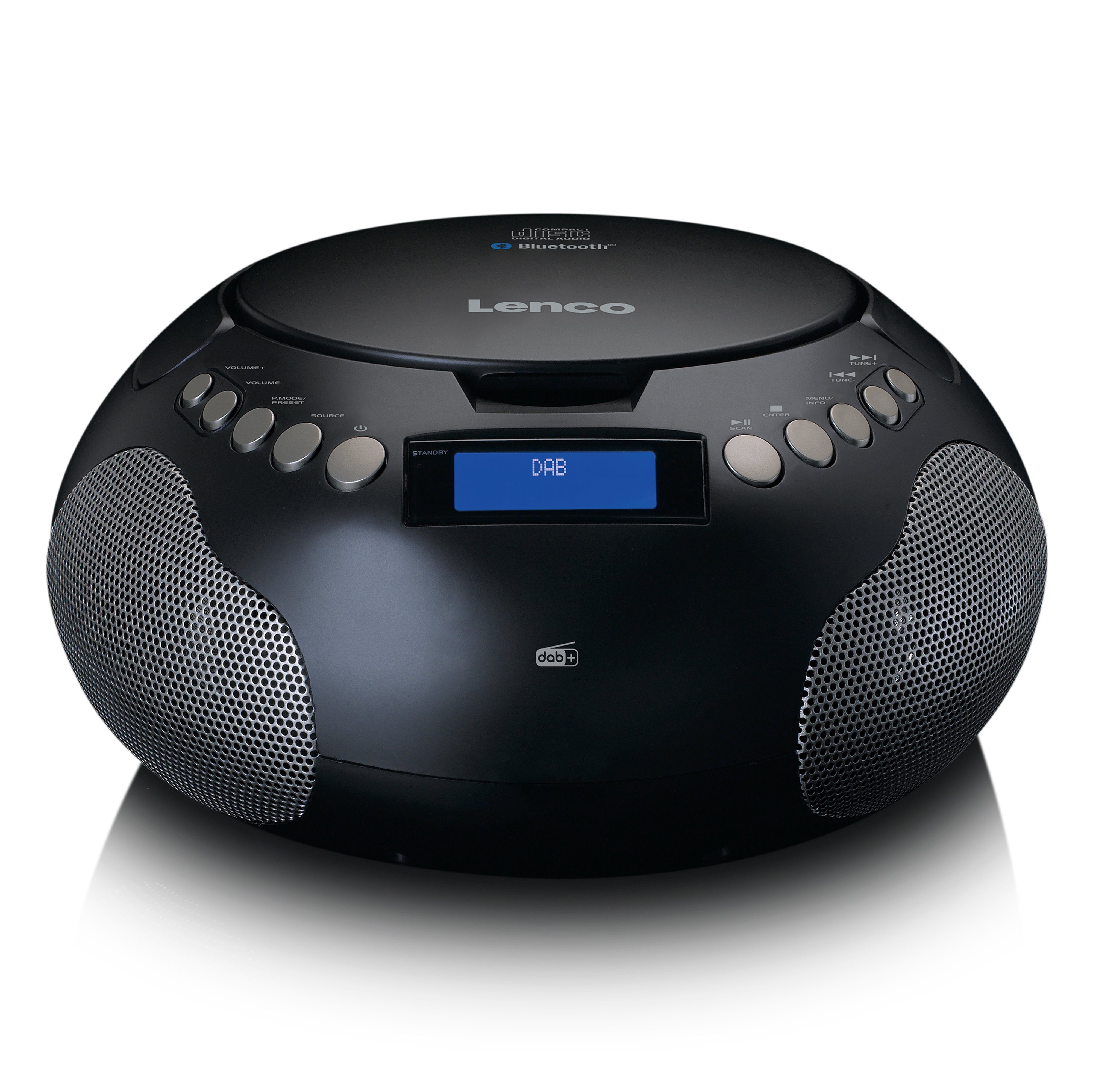 Lenco SCD-341BK Digitalradio (DAB) (DAB+,FM, 2 W, tragbar mit Bluetooth, Radio, Netz,- Batteriebetrieben in Schwarz)