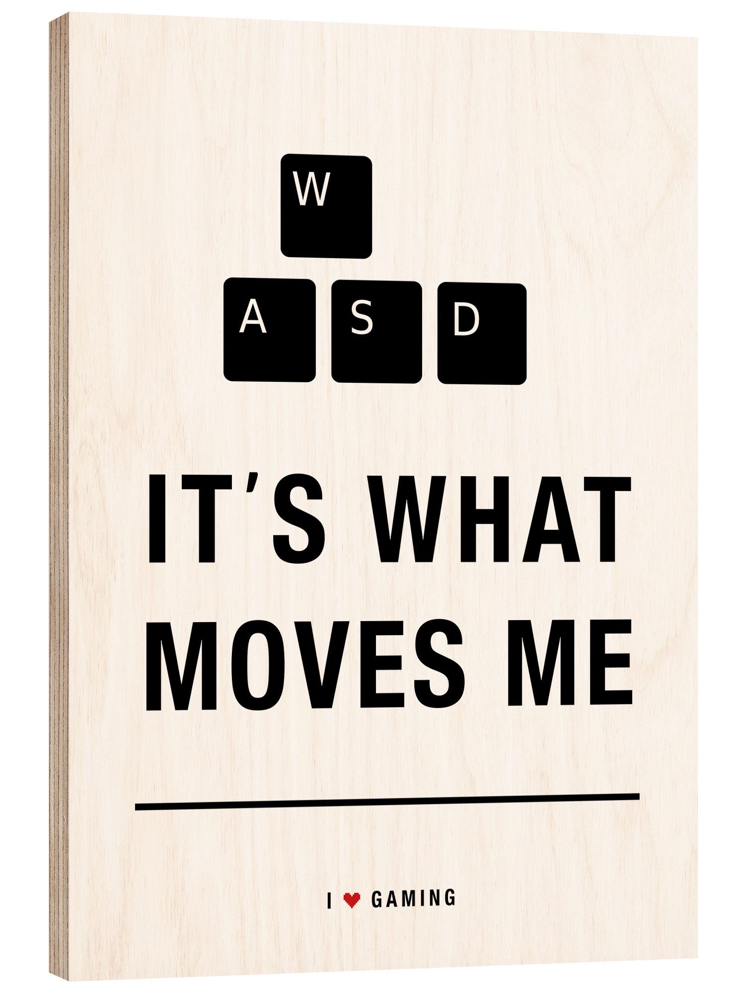 Posterlounge Wandbild It's what moves me, Typobox, erhältlich als Poster, Leinwandbild, Wandsticker oder Acrylglasbild