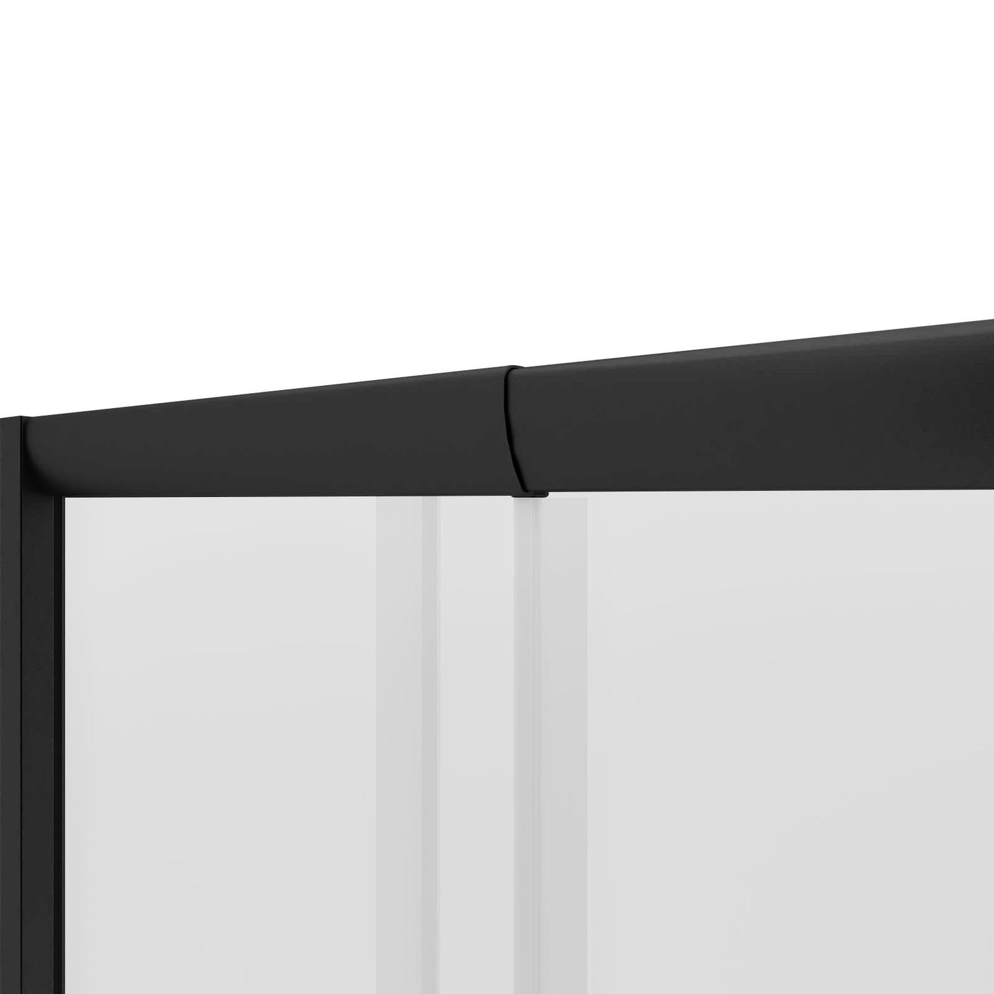 Schulte Eckdusche Sunny verstellbar 75-90 cm 180 cm Höhe, BxT: 90x90 cm, Sicherheitsglas, Eckeinstieg Schiebetüren Schwarz – Bild 5 von 5