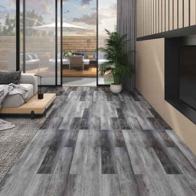 Teppichboden PVC-Fliesen 5,02 m² 2 mm Selbstklebend Glänzend Grau, vidaXL